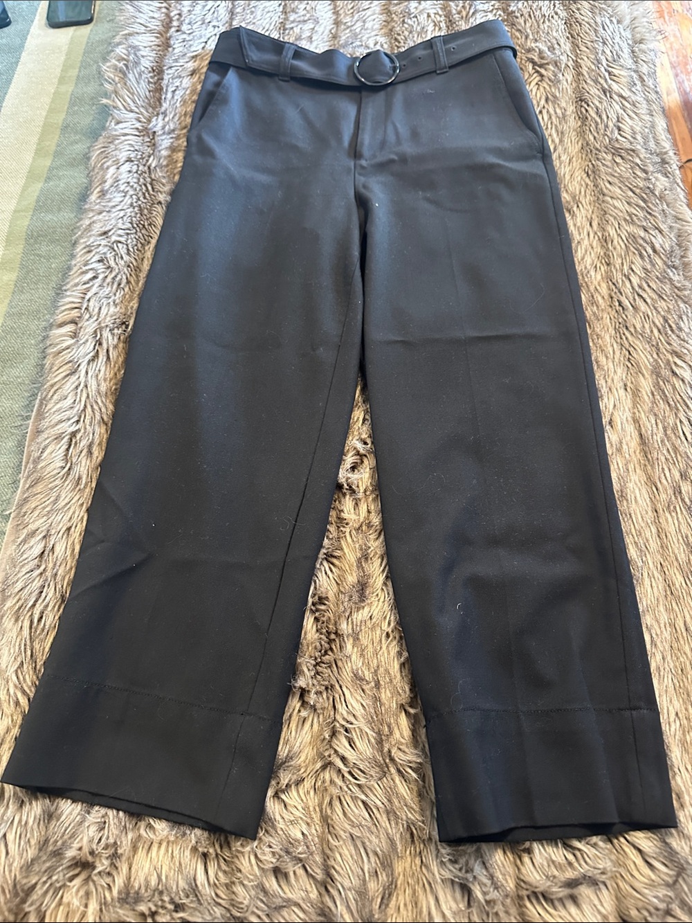 Women's Classic Black Dress Pants - wide leg and cropped